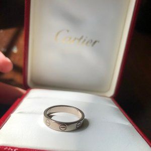 Cartier Love Ring White Gold size 4.5